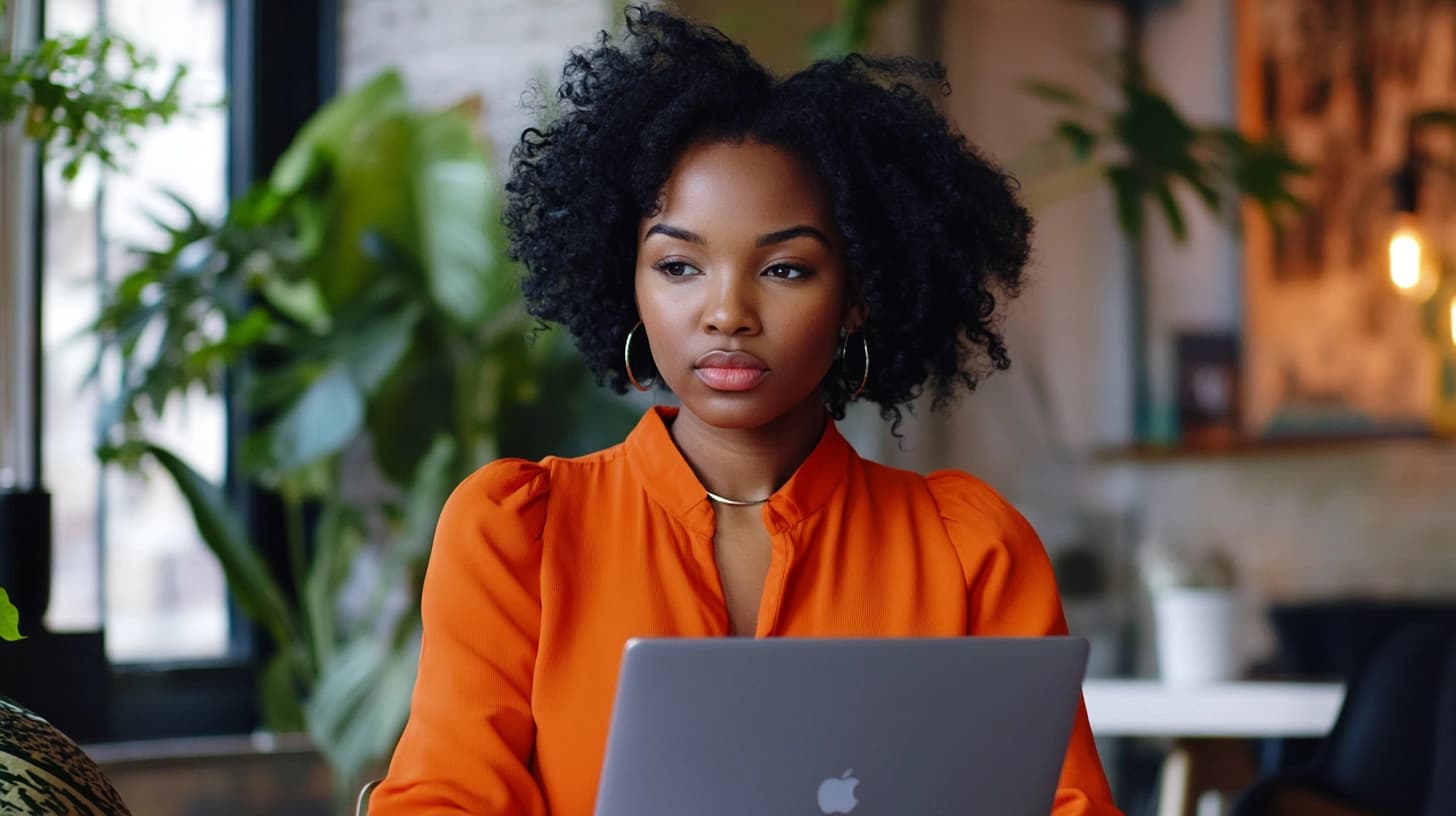 a woman looking for a website studio