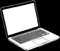a new laptop representing visualcreme website studios